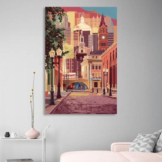 Richmond Historic District Living Room - Canvas Wall Art