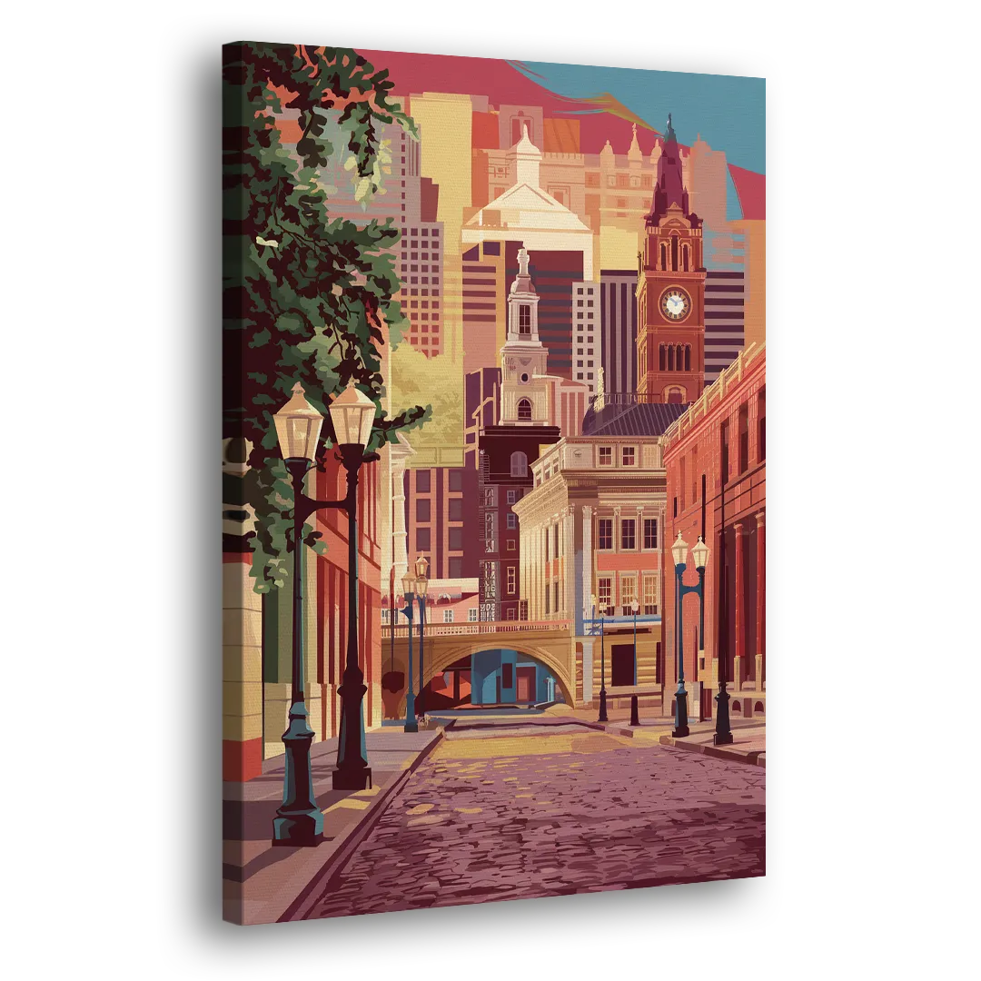 Richmond Historic District Side - Canvas Wall Art