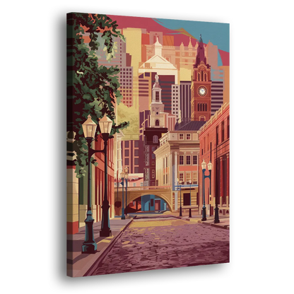 Richmond Historic District Side - Canvas Wall Art