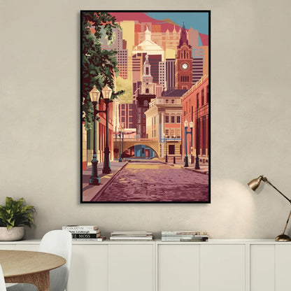 Richmond Historic District Sitting Room - Black Canvas Wall Art