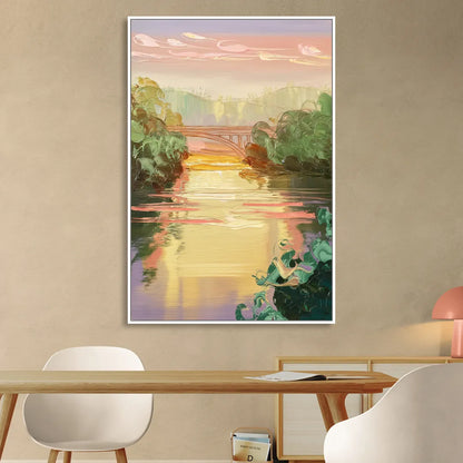 Richmond James River Serenity Sitting Room - White Canvas Wall Art