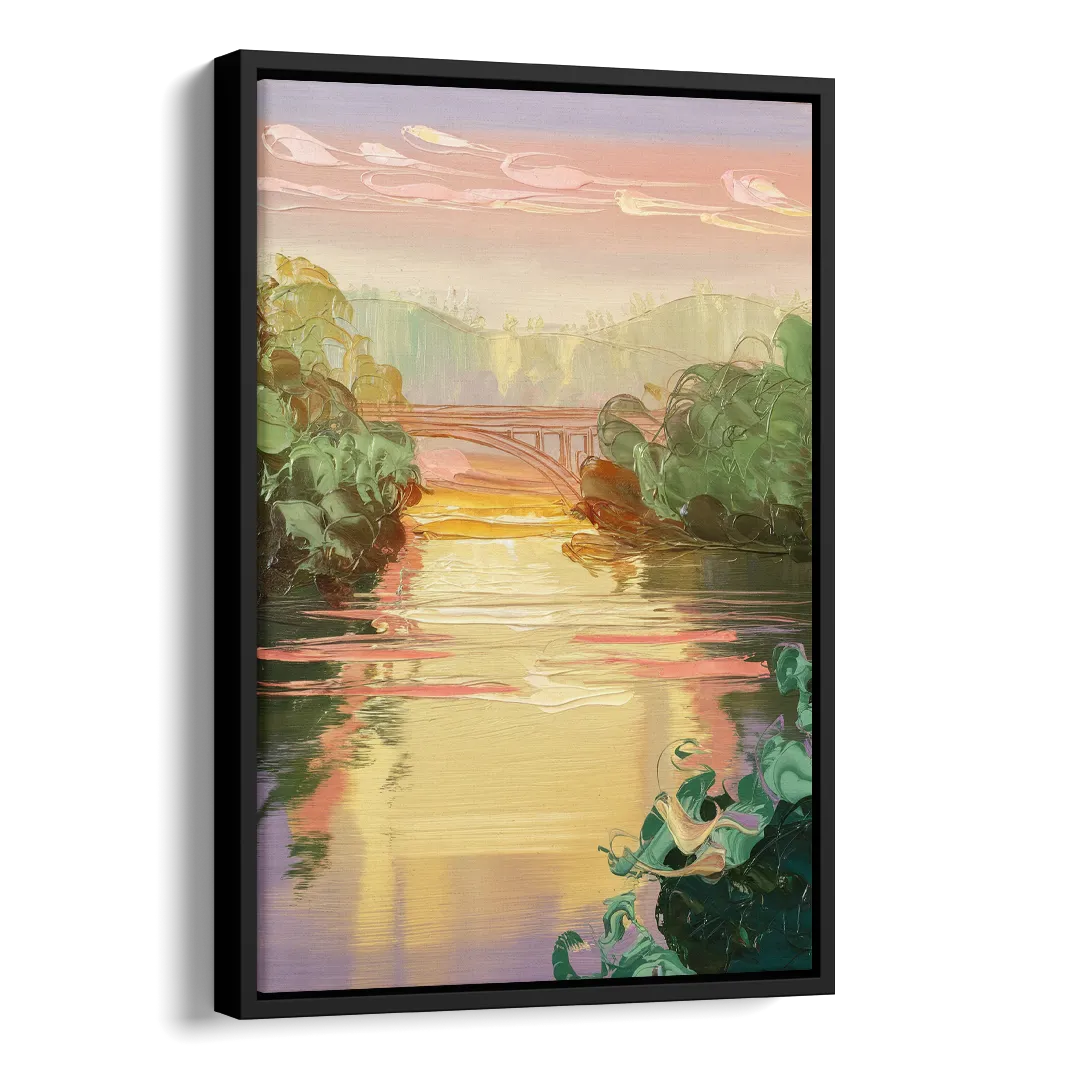 Richmond James River Serenity Side - Black Canvas Wall Art