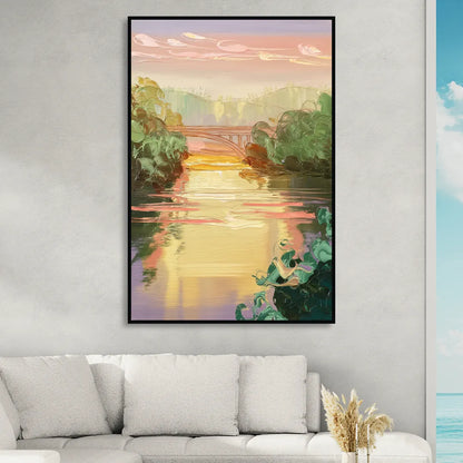 Richmond James River Serenity Sitting Room - Black Canvas Wall Art