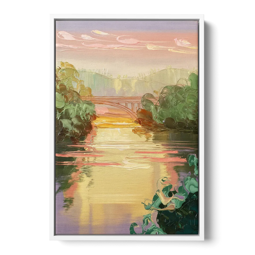 Richmond James River Serenity Front - White Canvas Wall Art