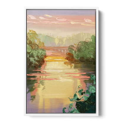 Richmond James River Serenity Front - White Canvas Wall Art