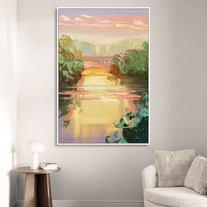Richmond James River Serenity Living Room - White Canvas Wall Art