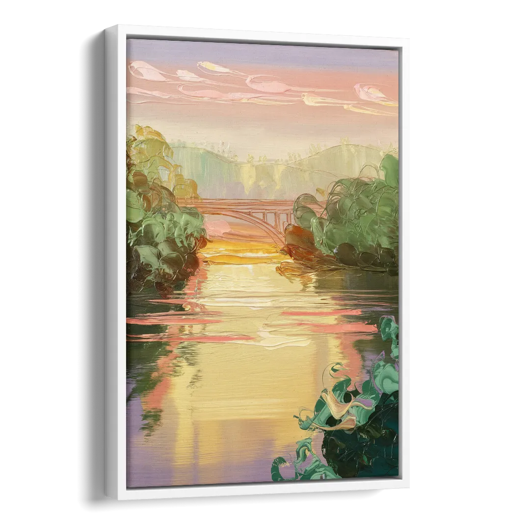 Richmond James River Serenity Side - White Canvas Wall Art