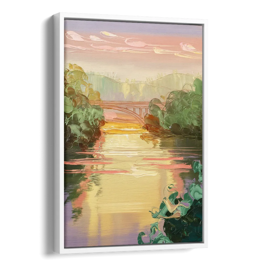 Richmond James River Serenity Side - White Canvas Wall Art
