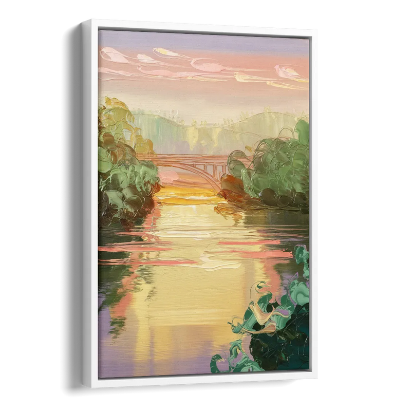 Richmond James River Serenity Side - White Canvas Wall Art