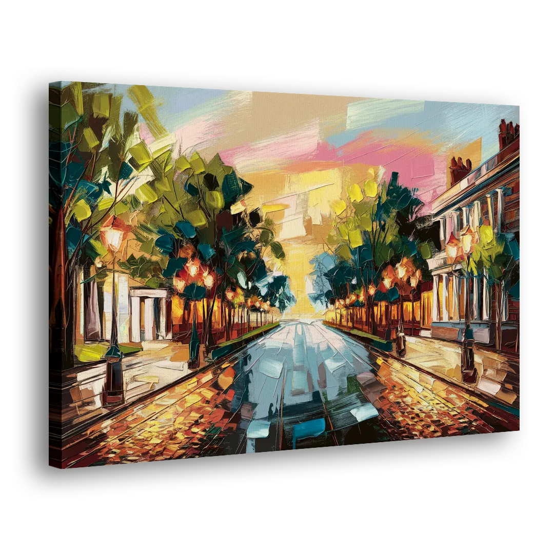 Richmond Monument Avenue Side - Canvas Wall Art