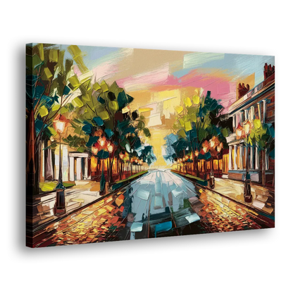 Richmond Monument Avenue Side - Canvas Wall Art