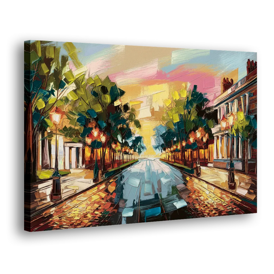 Richmond Monument Avenue Side - Canvas Wall Art