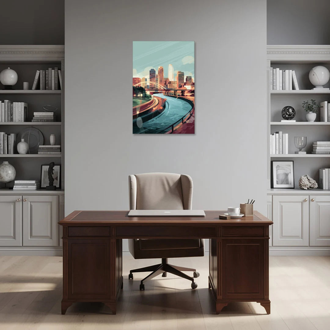 Richmond Riverfront Views - Canvas Wall Art - Office - 24x36