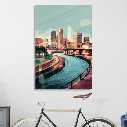 Richmond Riverfront Views Living Room - Canvas Wall Art