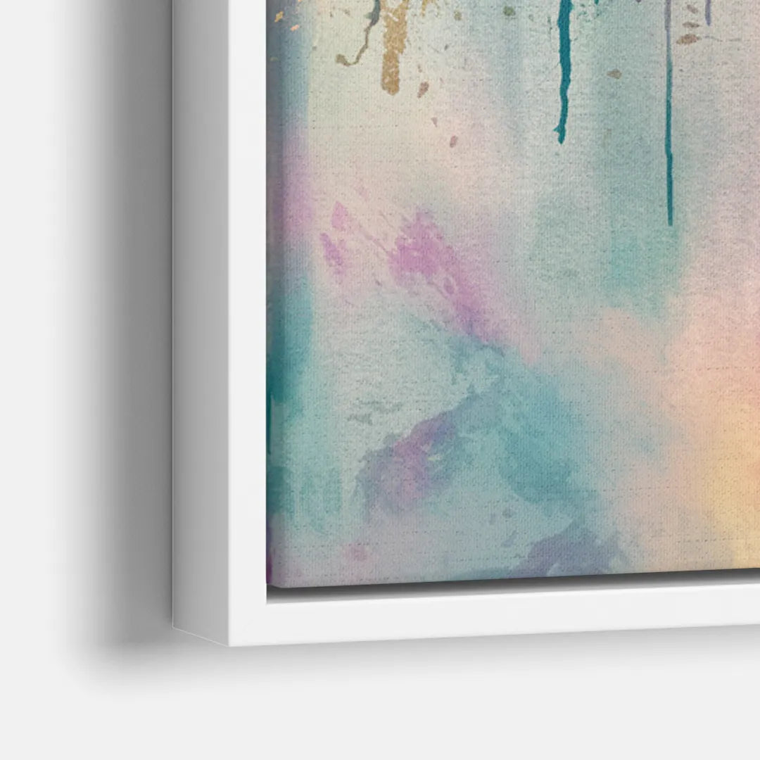 Richmond Skyline Glow - Close-Up White Frame Canvas