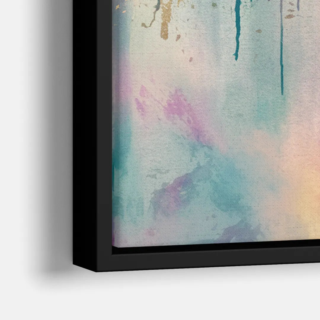 Richmond Skyline Glow - Close-Up Black Frame Canvas