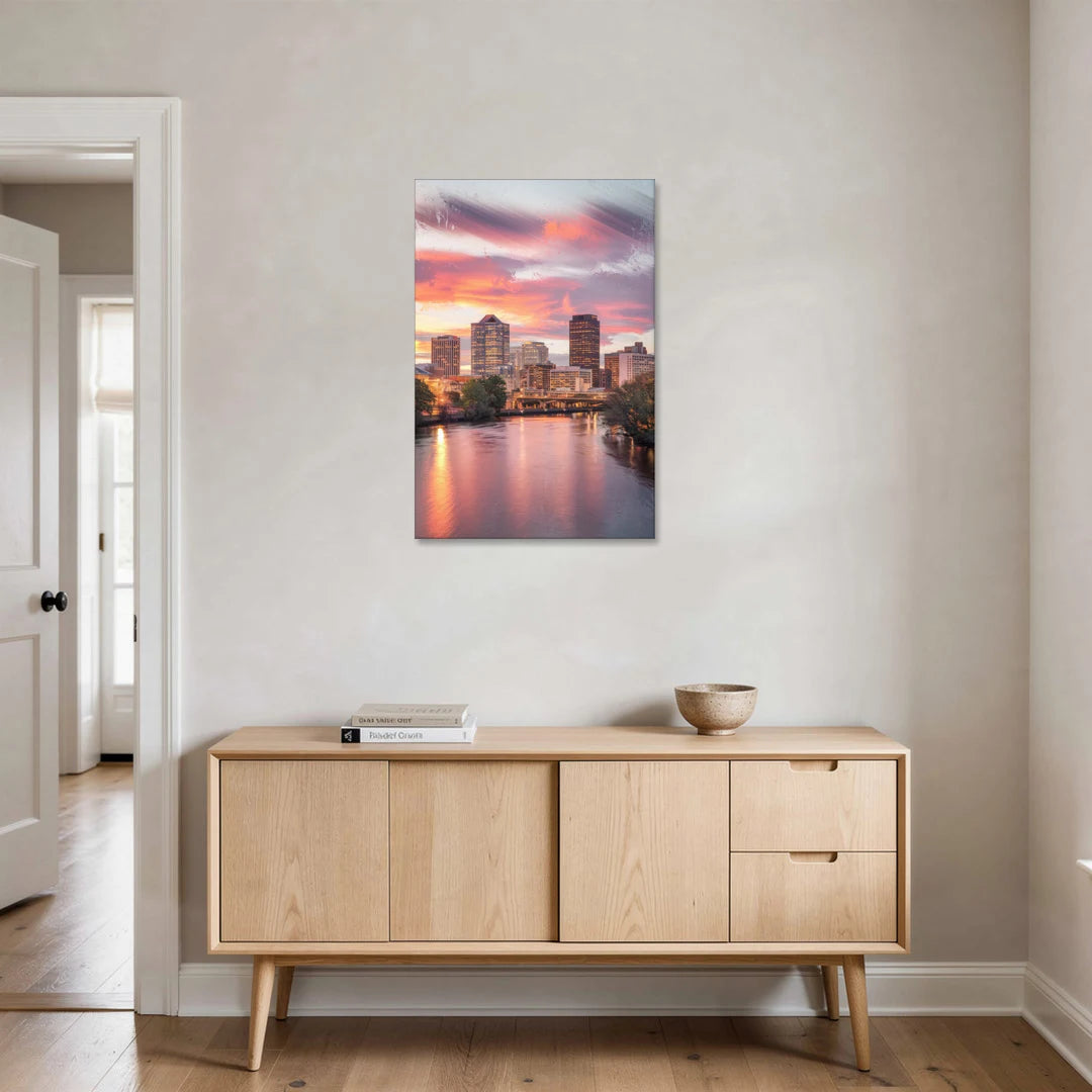Richmond Skyline Sunset - Canvas Wall Art - Coffee Table - 24x36