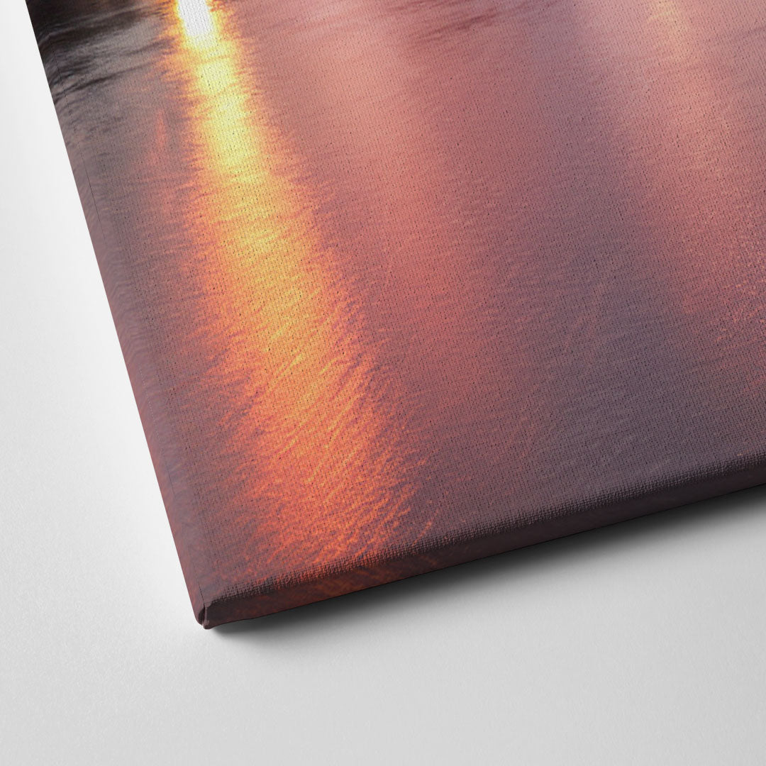 Richmond Skyline Sunset Canvas Close Up