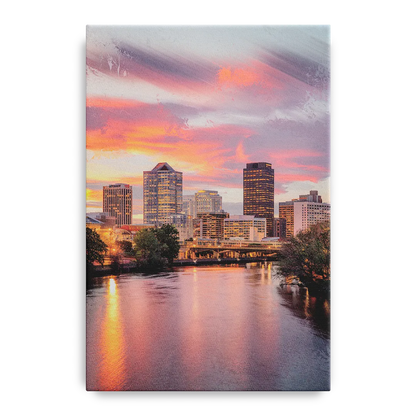 Richmond Skyline Sunset Front - Canvas Wall Art