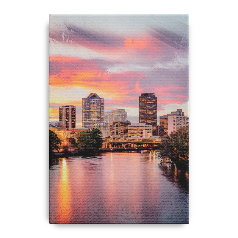 Richmond Skyline Sunset Front - Canvas Wall Art
