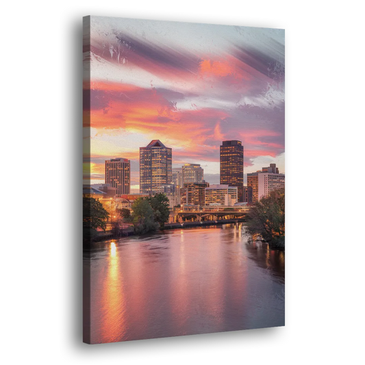 Richmond Skyline Sunset Side - Canvas Wall Art