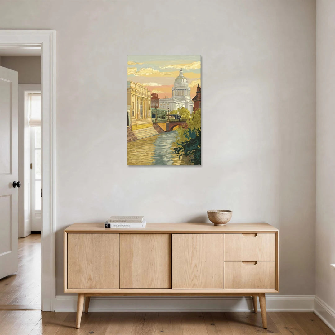 Richmond Urban Landmarks - Canvas Wall Art - Coffee Table - 24x36