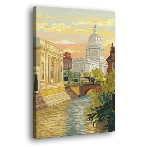 Richmond Urban Landmarks - Canvas Wall Art - Side