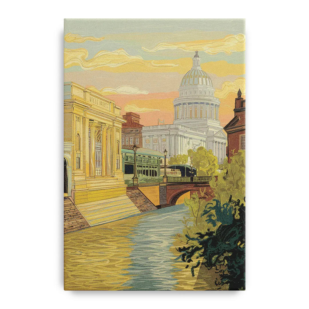 Richmond Urban Landmarks Front - Canvas Wall Art