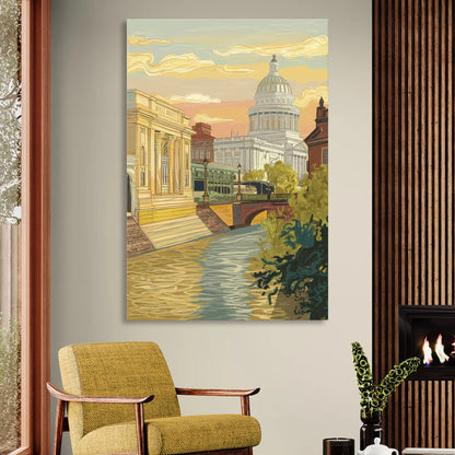Richmond Urban Landmarks Living Room - Canvas Wall Art