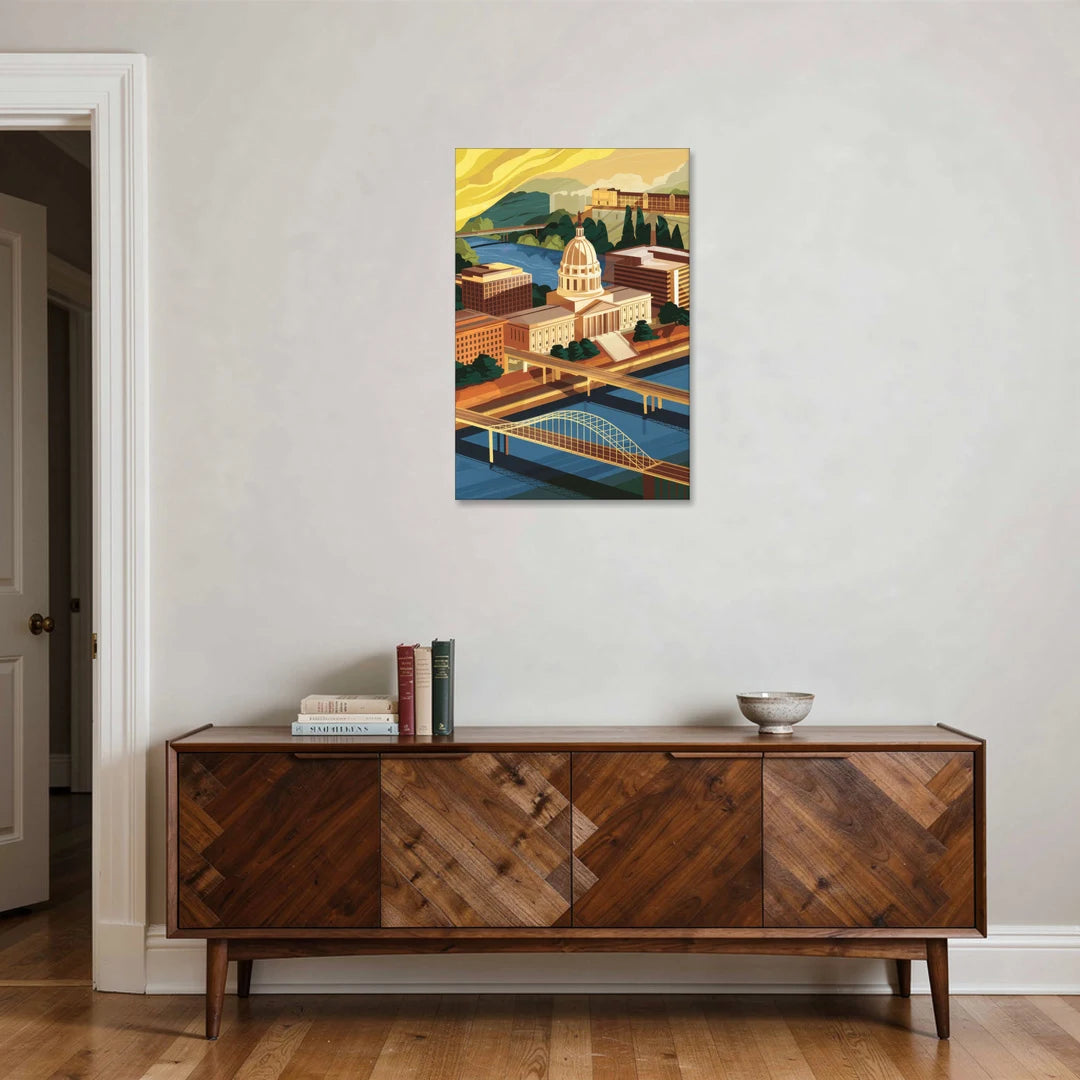 Richmond Virginia Capitals - Canvas Wall Art - Coffee Table - 24x36