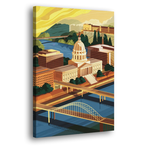 Richmond Virginia Capitals - Canvas Wall Art - Side