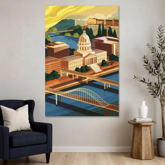 Richmond Virginia Capitals - Canvas Wall Art - Sofa - 40x60