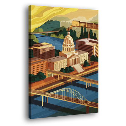 Richmond Virginia Capitals Side - Canvas Wall Art