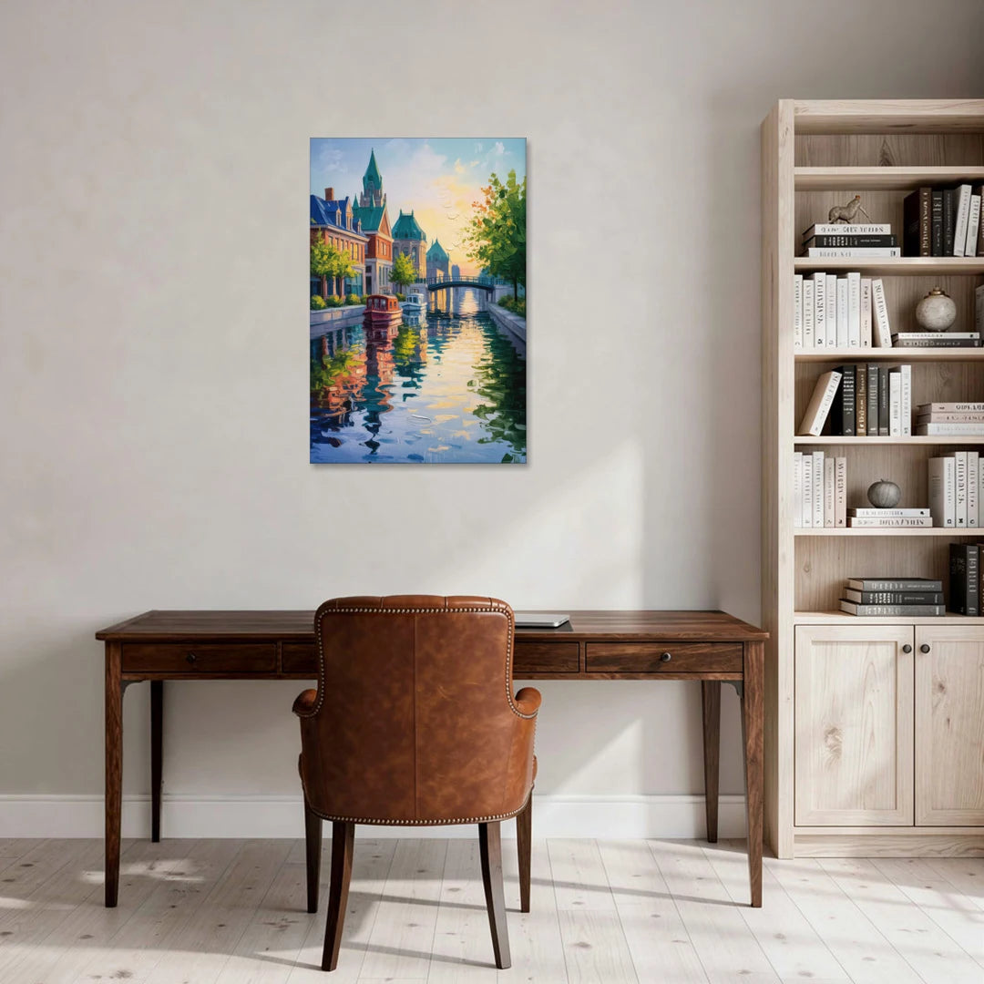 Rideau Canal Reflections - Canvas Wall Art - Office - 24x36
