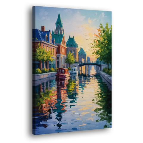 Rideau Canal Reflections - Canvas Wall Art