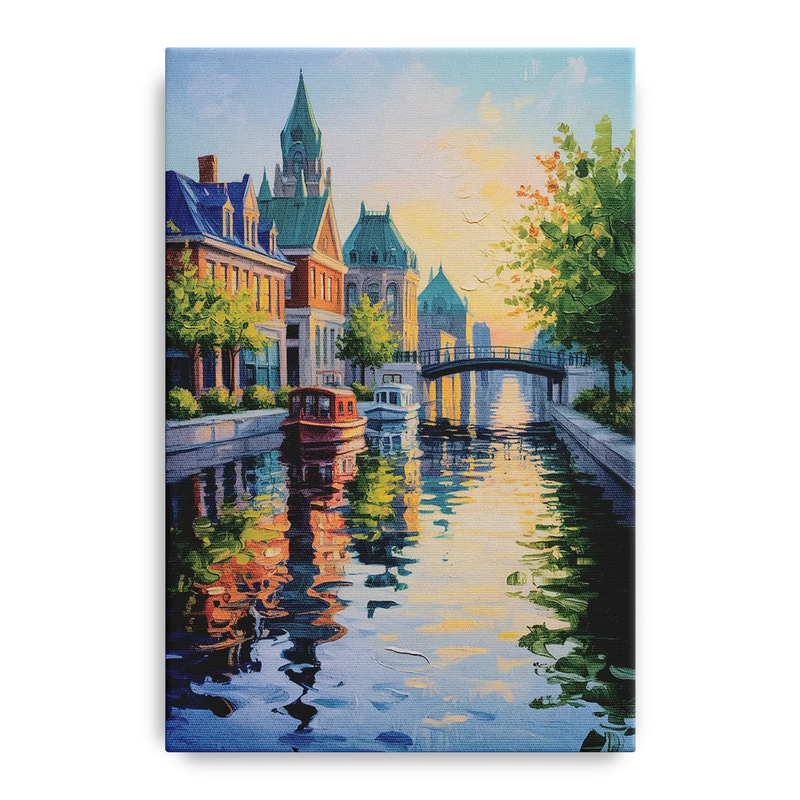 Rideau Canal Reflections Front - Canvas Wall Art