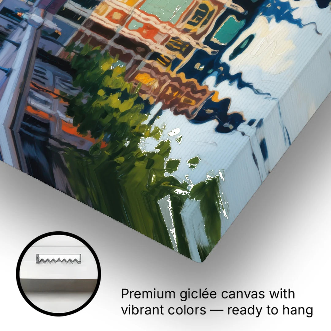 Rijksmuseum Reflections - Canvas Wall Art - Gallery Wrap Corner