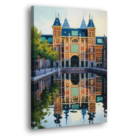 Rijksmuseum Reflections - Canvas Wall Art - Side