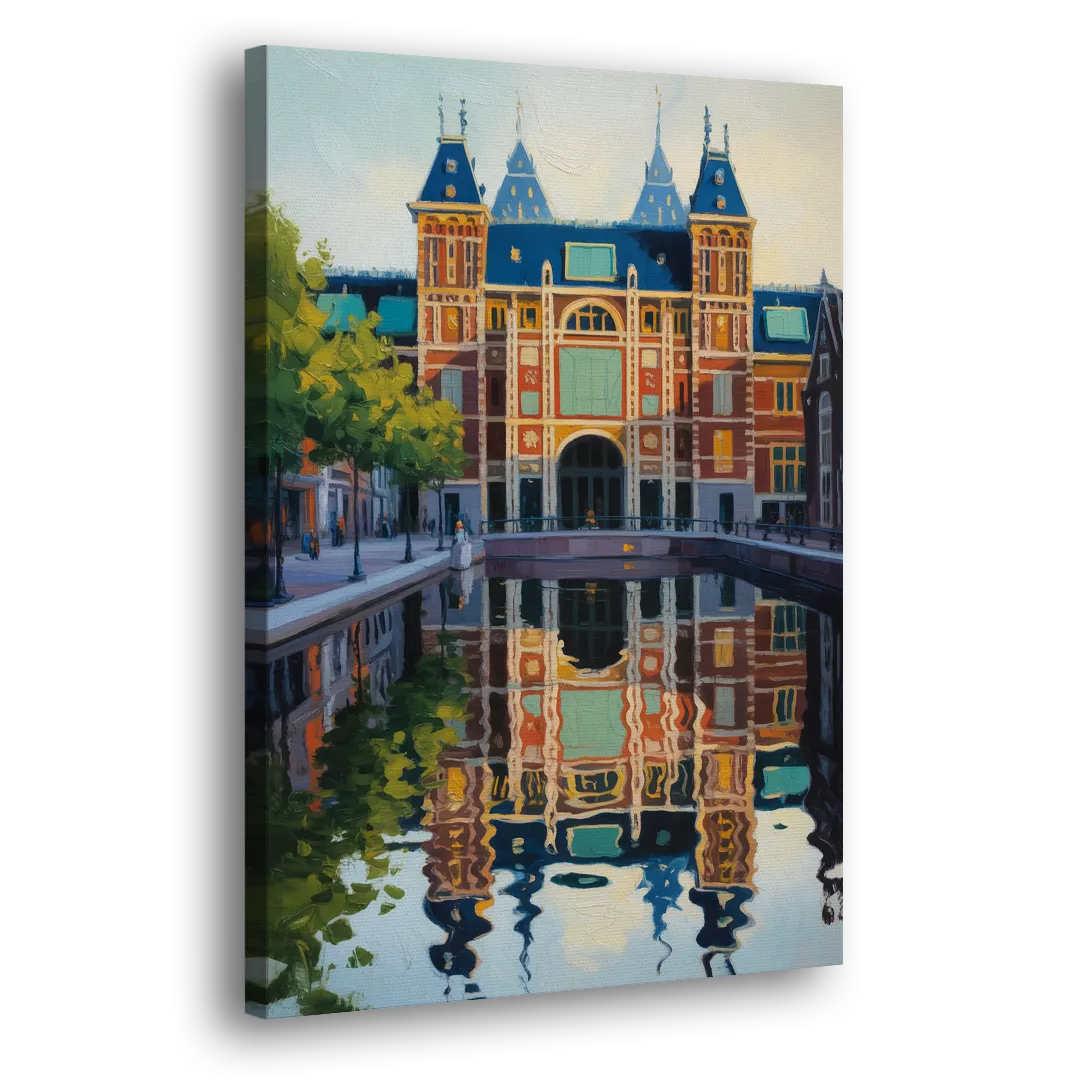 Rijksmuseum Reflections Side - Canvas Wall Art
