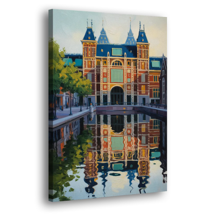 Rijksmuseum Reflections Side - Canvas Wall Art