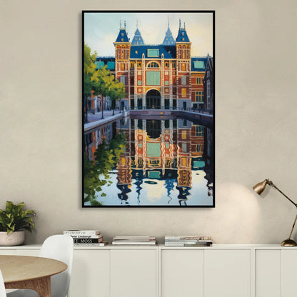 Rijksmuseum Reflections Sitting Room - Black Canvas Wall Art