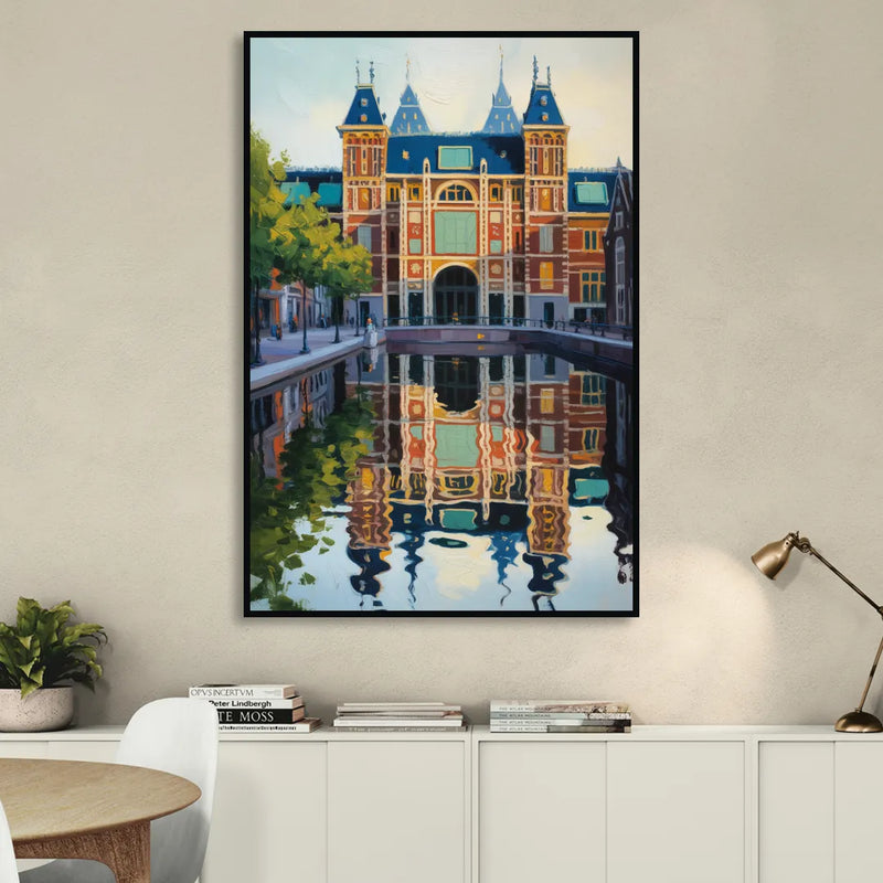 Rijksmuseum Reflections Sitting Room - Black Canvas Wall Art