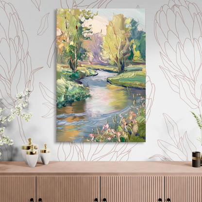 Riverside Artistic Riverfront Sitting Room - Canvas Wall Art