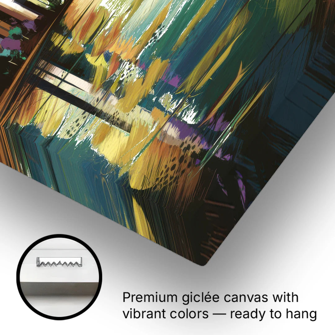 Riverside Downtown Skyline - Canvas Wall Art - Gallery Wrap Corner