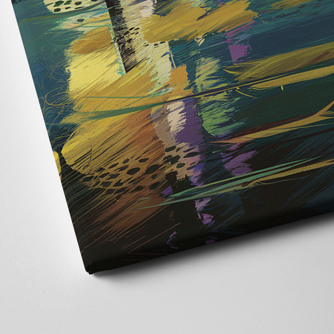Riverside Downtown Skyline Canvas Close Up