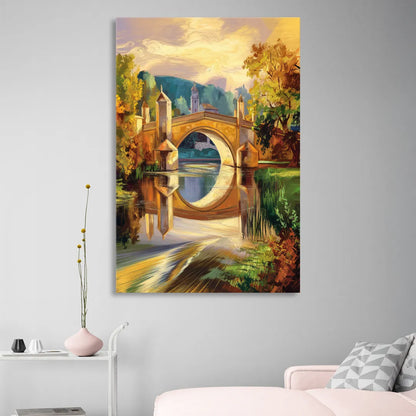 Riverside Historic Bridges Sitting Room - Canvas Wall Art