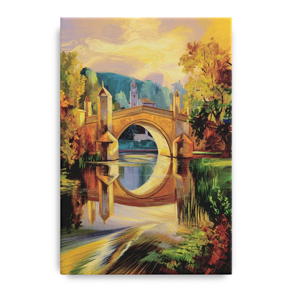 Riverside Historic Bridges Front - Canvas Wall Art