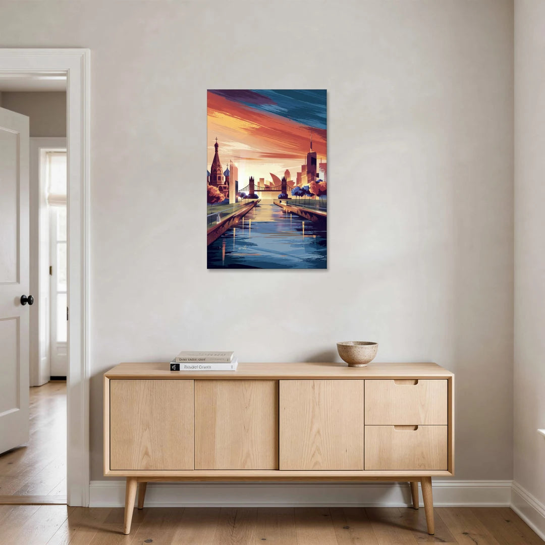 Riverside Iconic Landmarks - Canvas Wall Art - Coffee Table - 24x36