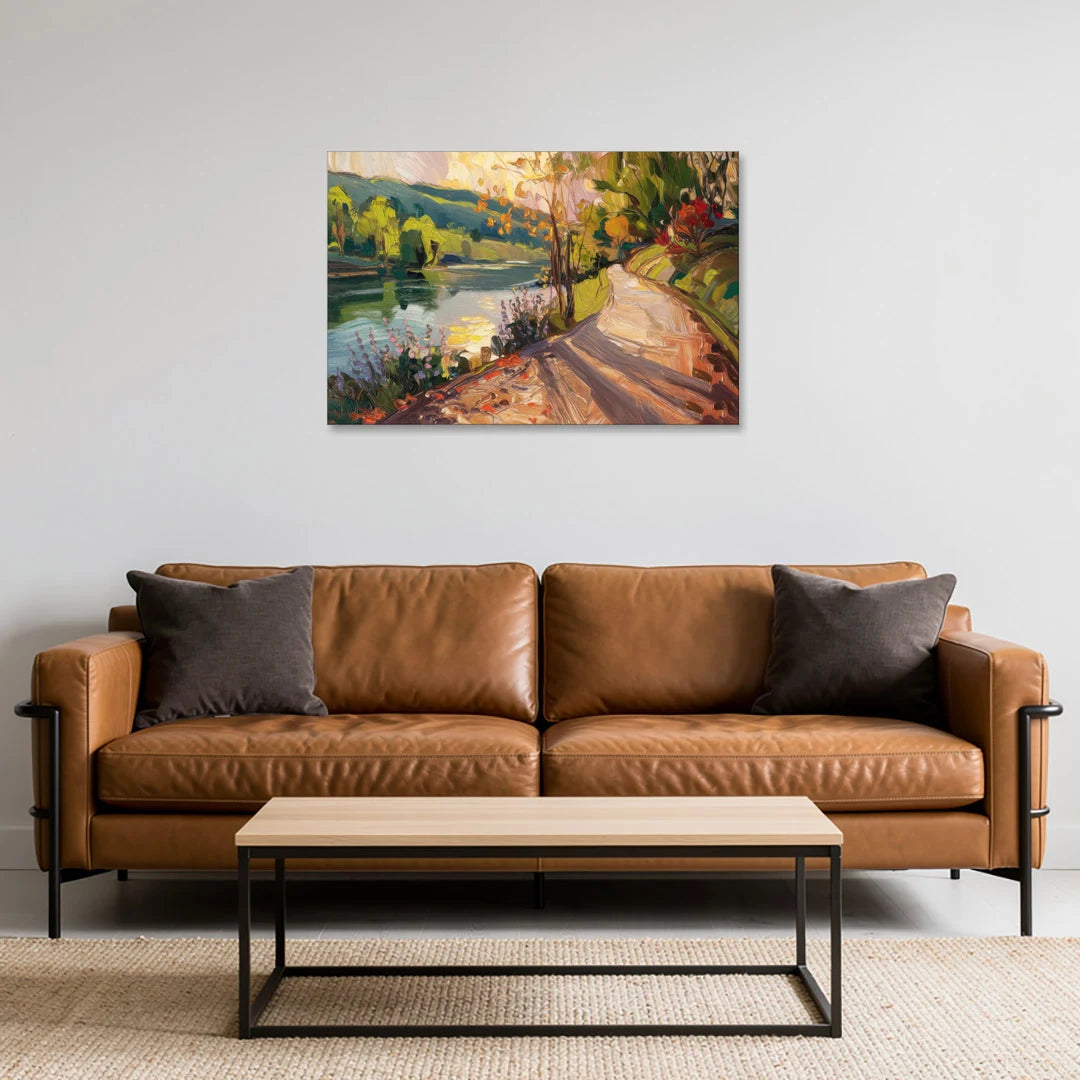 Riverside Nature Trails - Canvas Wall Art - Sofa - 36x24