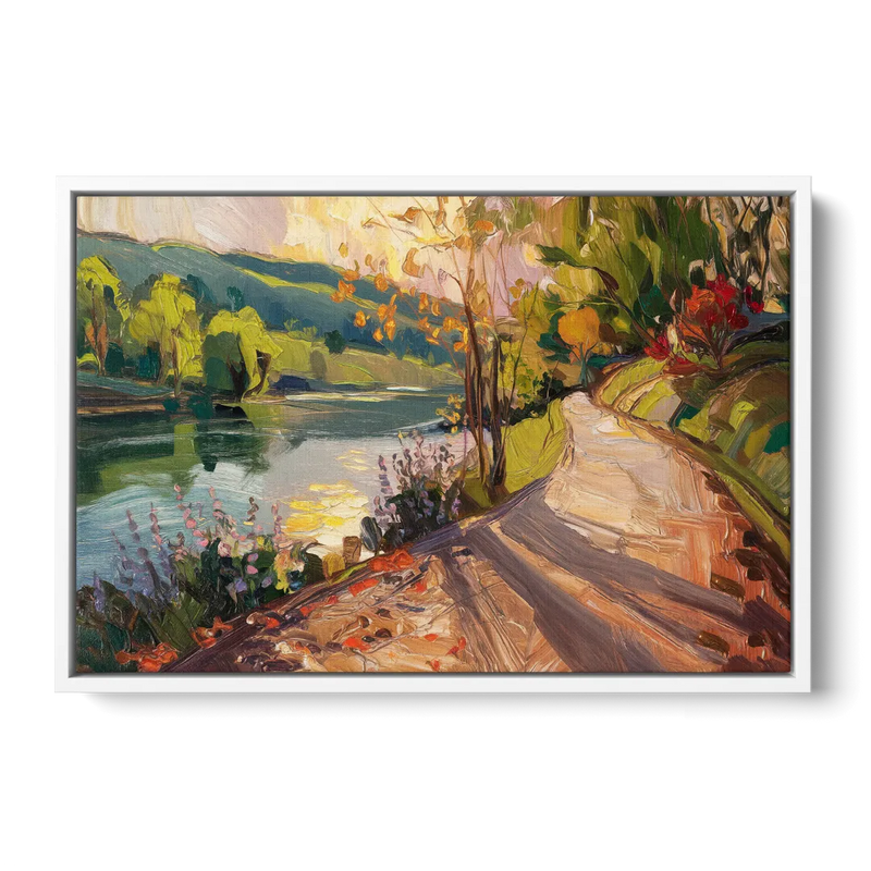 Riverside Nature Trails Front - White Canvas Wall Art